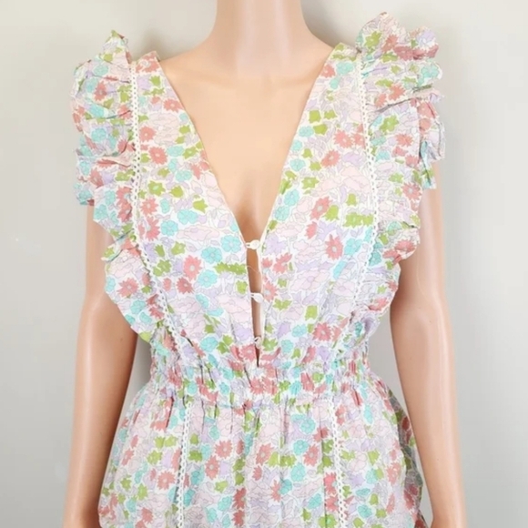 Love The Label Floral Cotton Layered Mini Dress - Picture 6 of 12